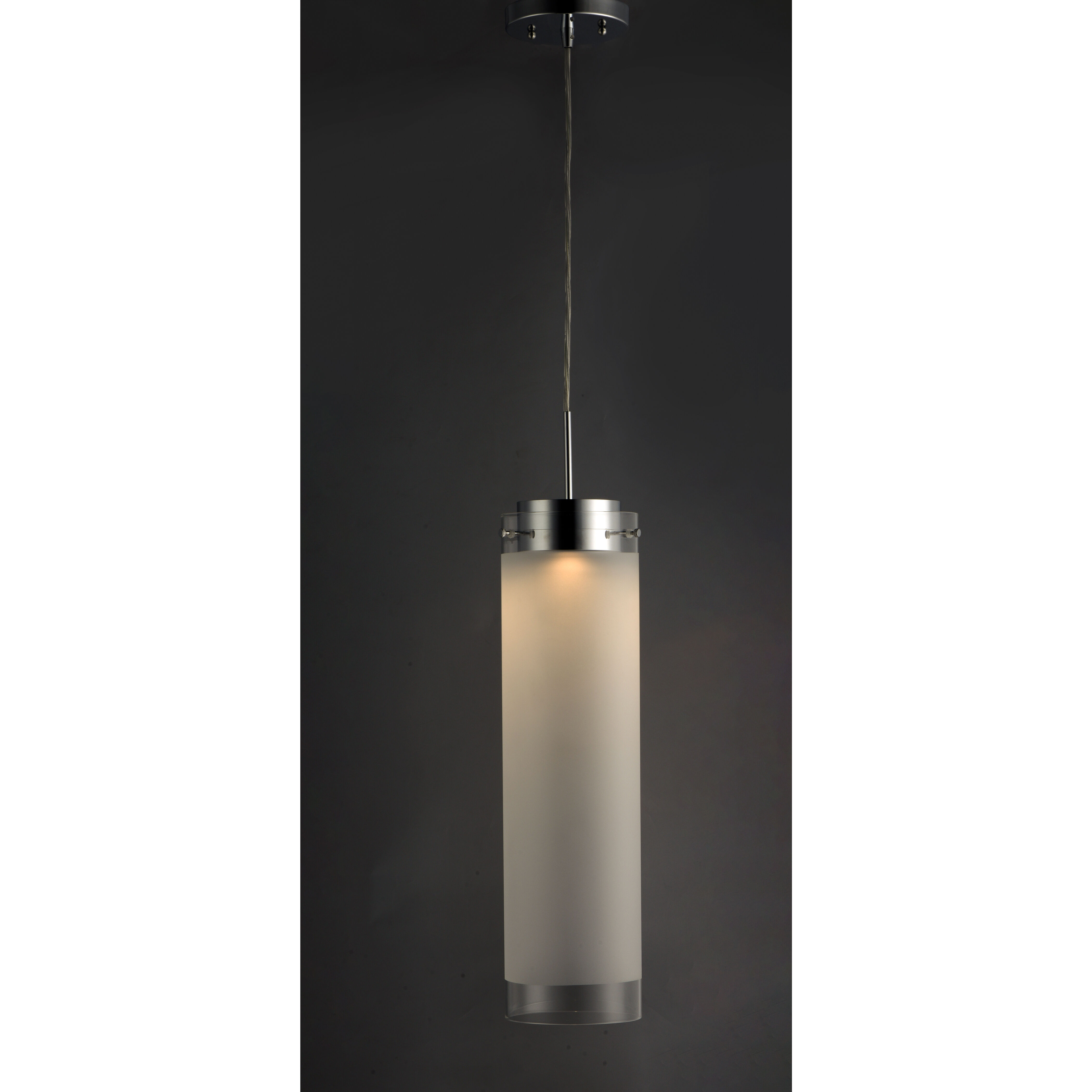 Scope LED 6 inch Polished Chrome Single Pendant Ceiling Light