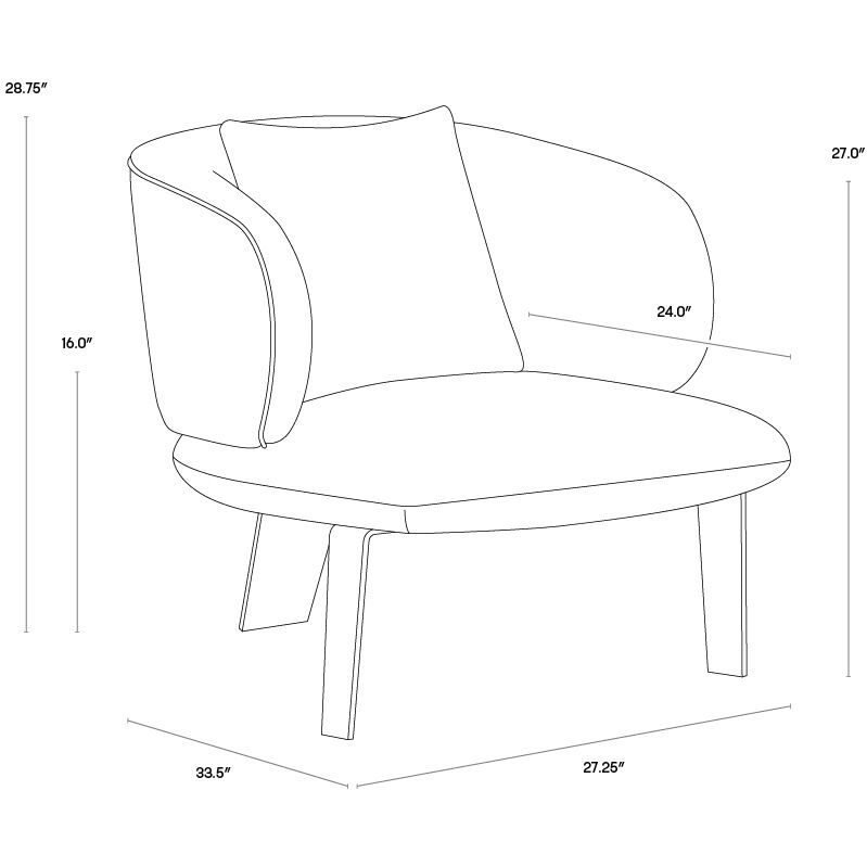 Garry San Remo Winter Cloud / Meg Ash Lounge Chair