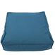 Seascape 12 inch Turquoise Outdoor Foot Pouf, Square