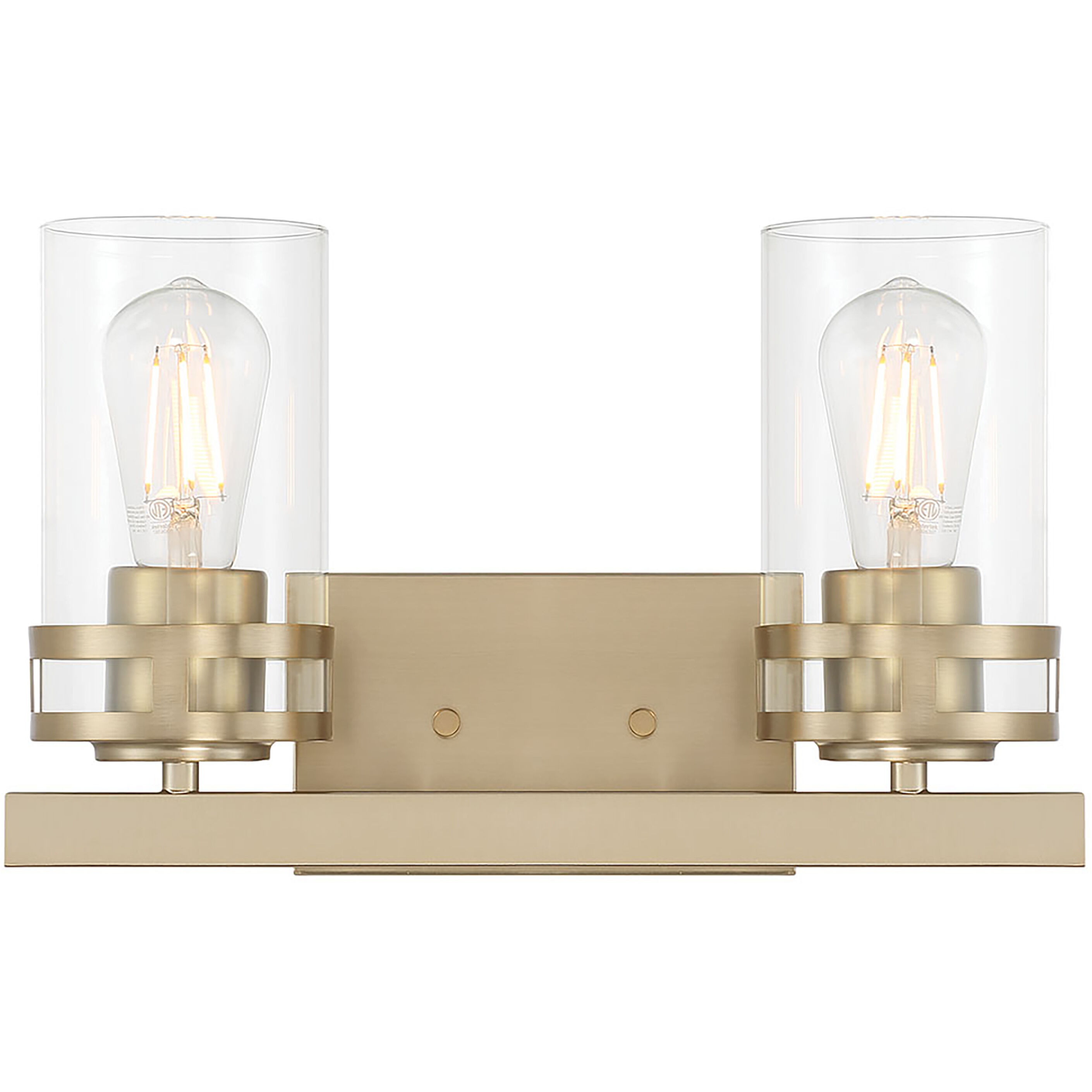Lunden 2 Light 14.5 inch Modern Gold Bathroom Vanity Light Wall Light