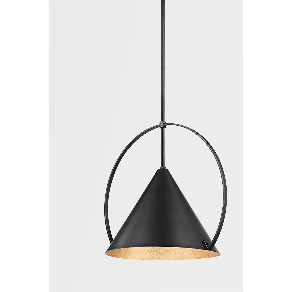 Mari 1 Light 18 inch Gold Leaf/Soft Black Pendant Ceiling Light in Gold/Black