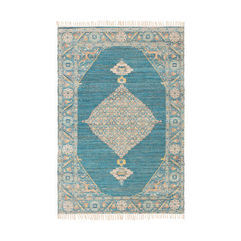 Coventry 90 X 60 inch Aqua/Bright Yellow/White/Peach/Navy Rugs