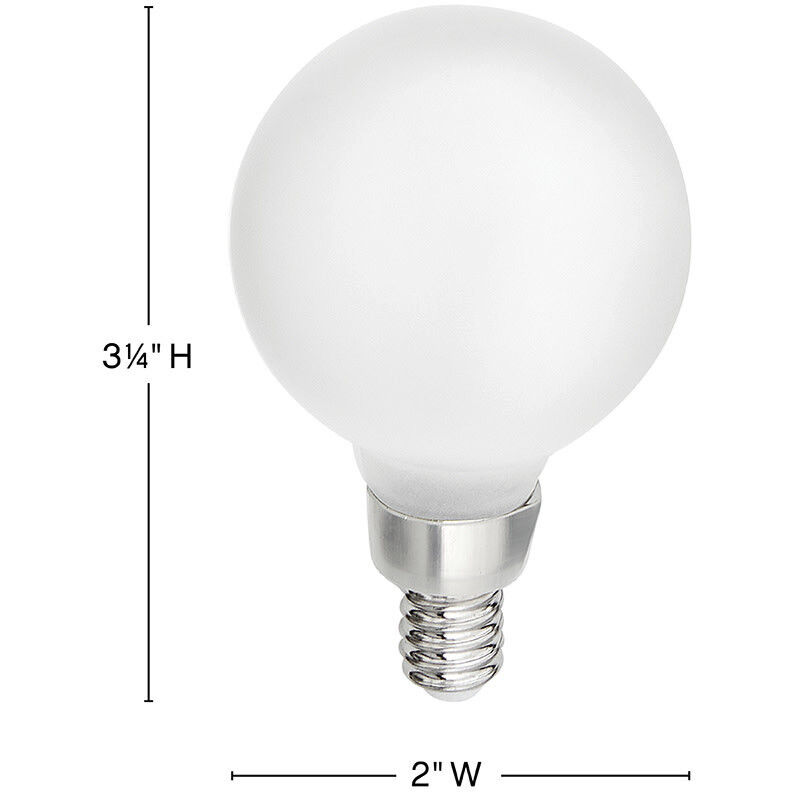 LumiGlo Cand. 2.00 watt 120v 2700 LED Bulb in Matte White