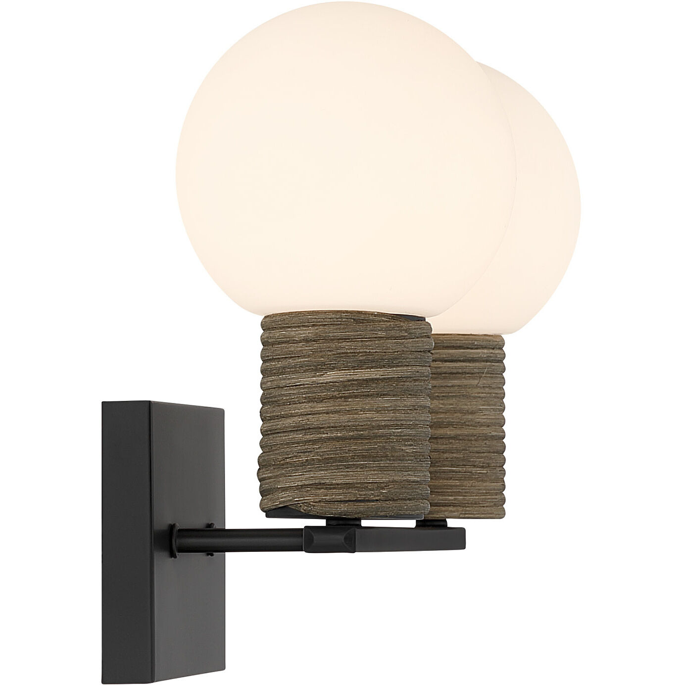Jarrell 2 Light 14.63 inch Matte Black Bathroom Vanity Light Wall Light