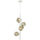 Gem LED 16.5 inch Salt White Chandelier Ceiling Light, Twisted Vine