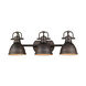 Duncan 3 Light 25 inch Rubbed Bronze Bath Vanity Wall Light