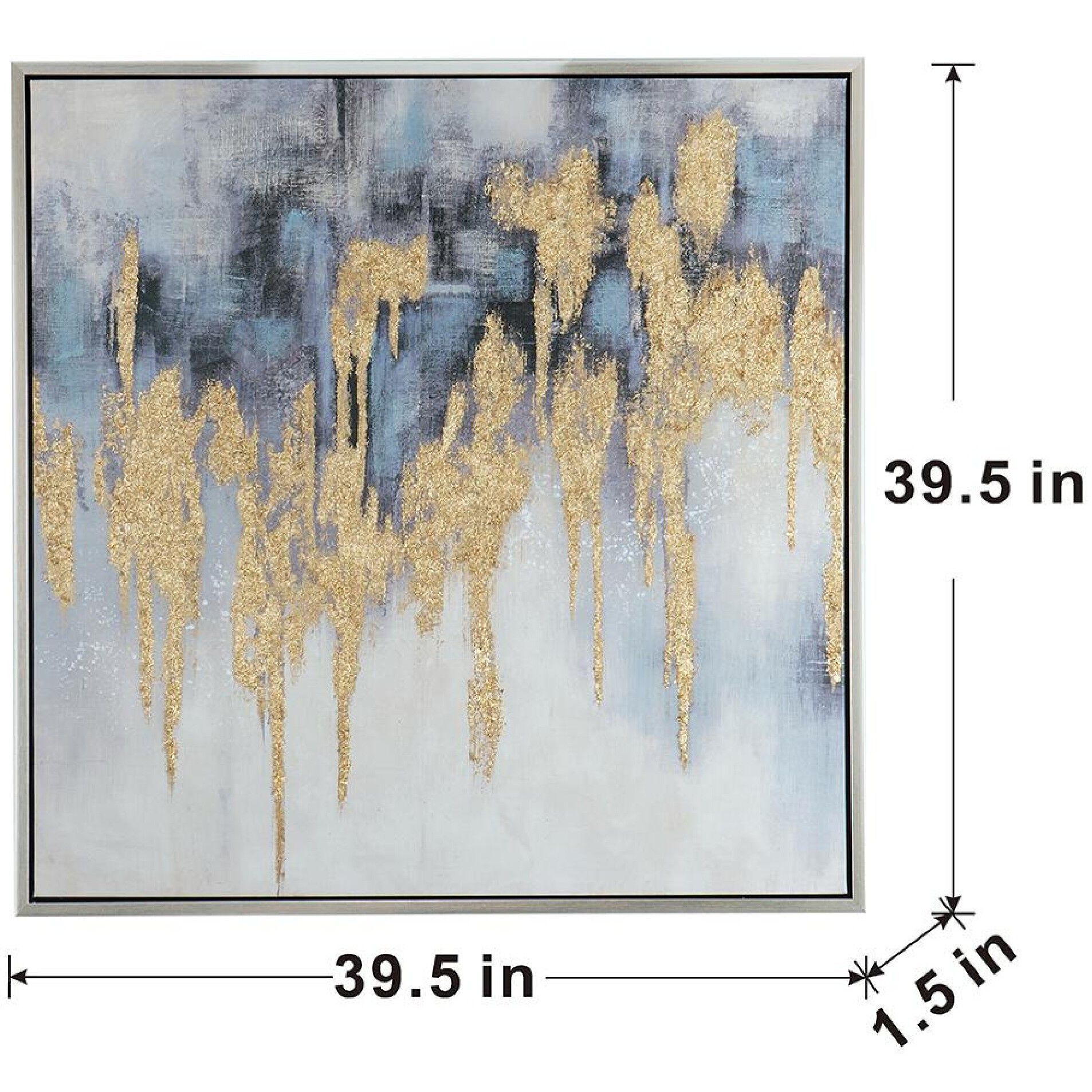 Anita Gray/Gold/Blue Wall Art