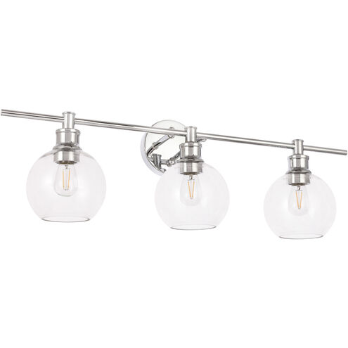 Syracuse 3 Light 28 inch Chrome Wall sconce Wall Light