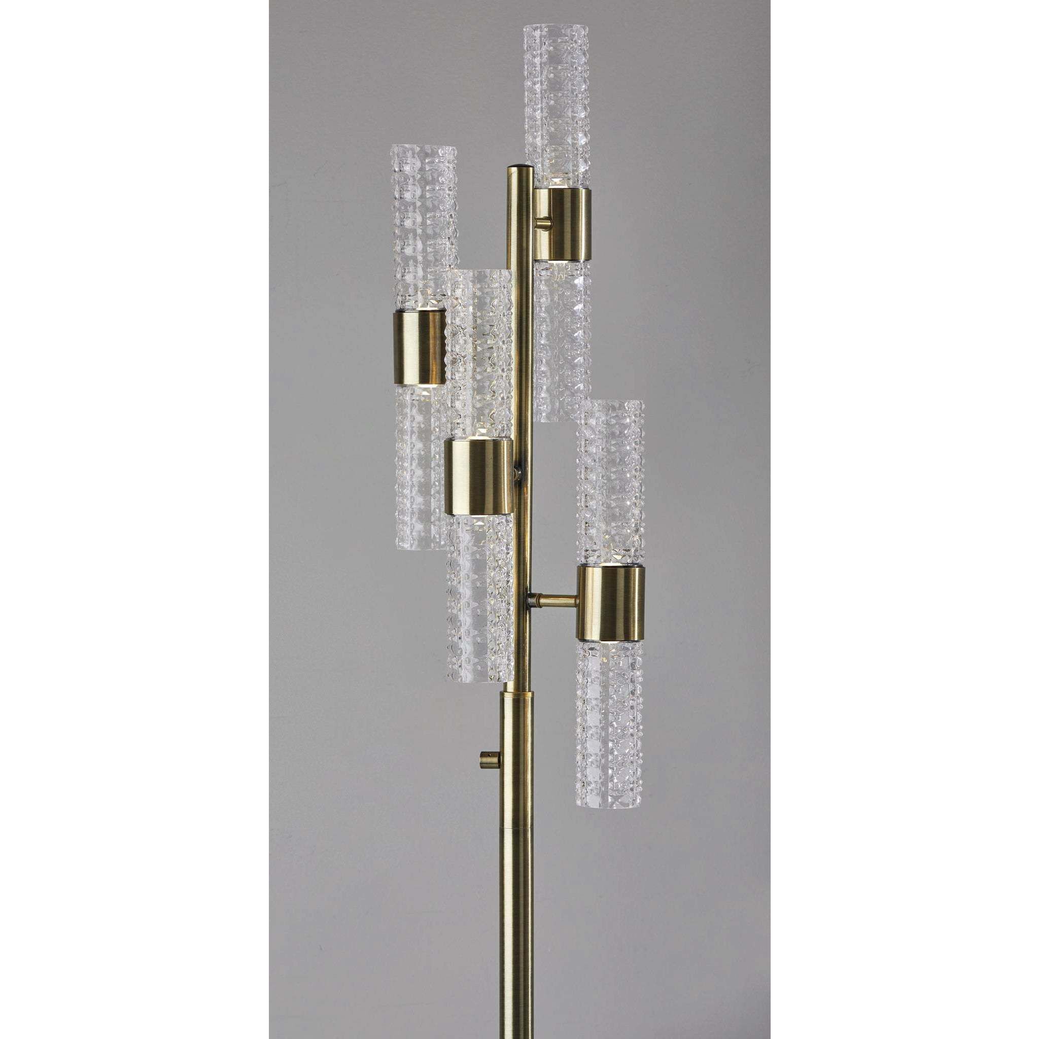 Harriet 67 inch 4.00 watt Antique Brass Floor Lamp Portable Light