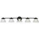 Cone LED 38 inch Black Bath Vanity Light Wall Light