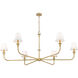 Tova 6 Light 65.75 inch Rubbed Brass Chandelier Ceiling Light