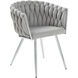Woven Gray and Silver Chair