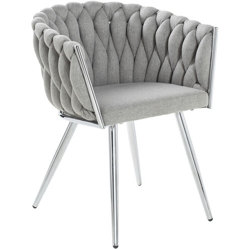 Woven Gray and Silver Chair