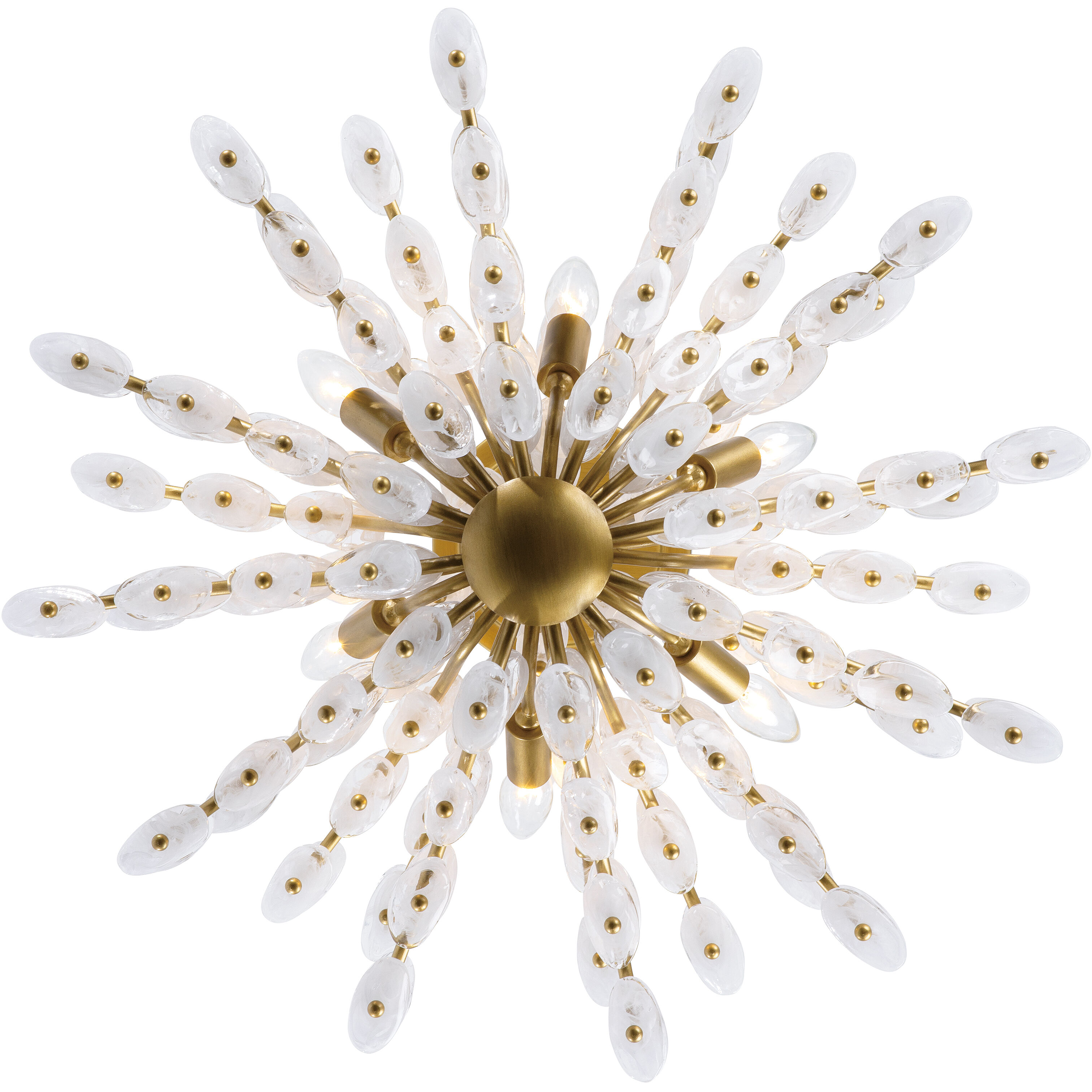 Sorra 6 Light 24 inch Painted Legacy Brass Semi-Flush Mount Ceiling Light