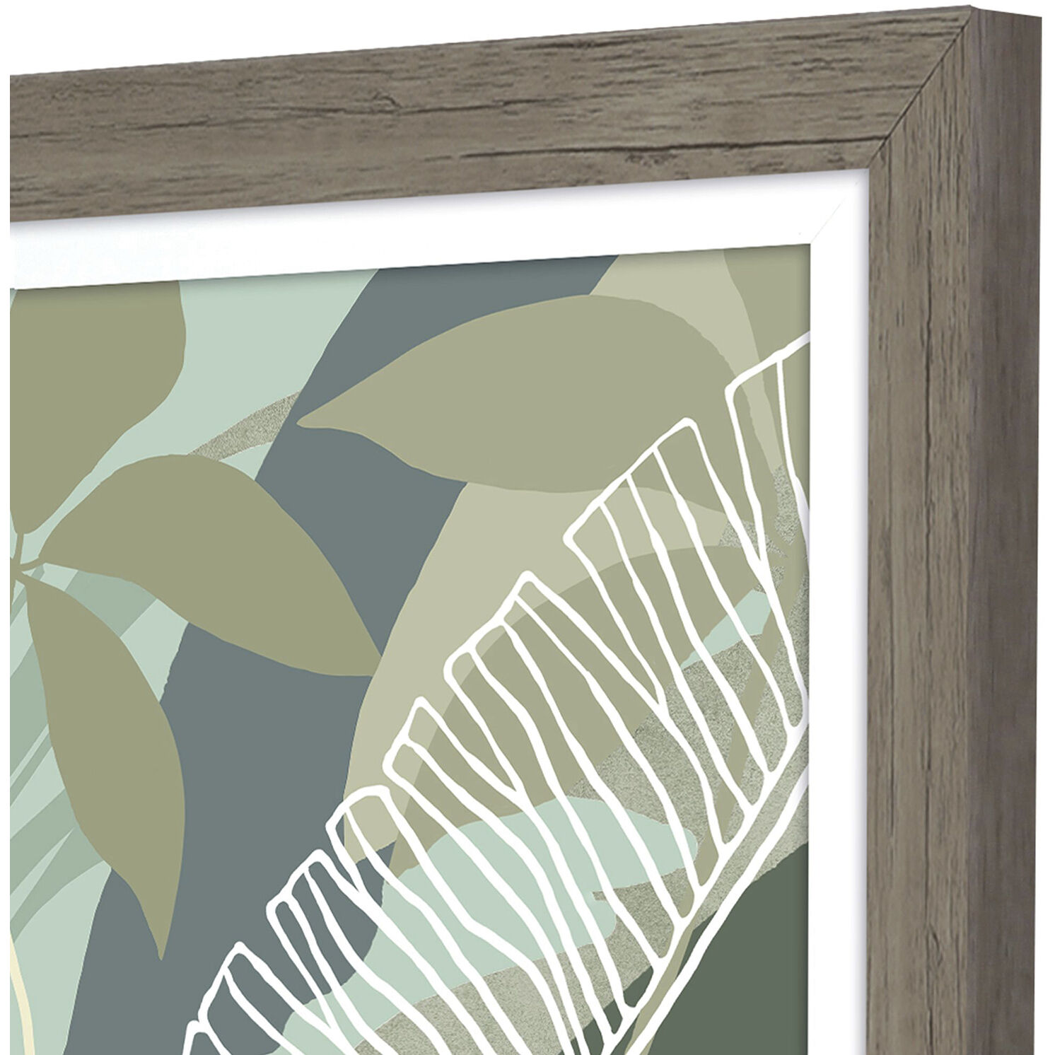 Tropical Botanical 28 X 22 inch Non-Glass Framed Art, Propac