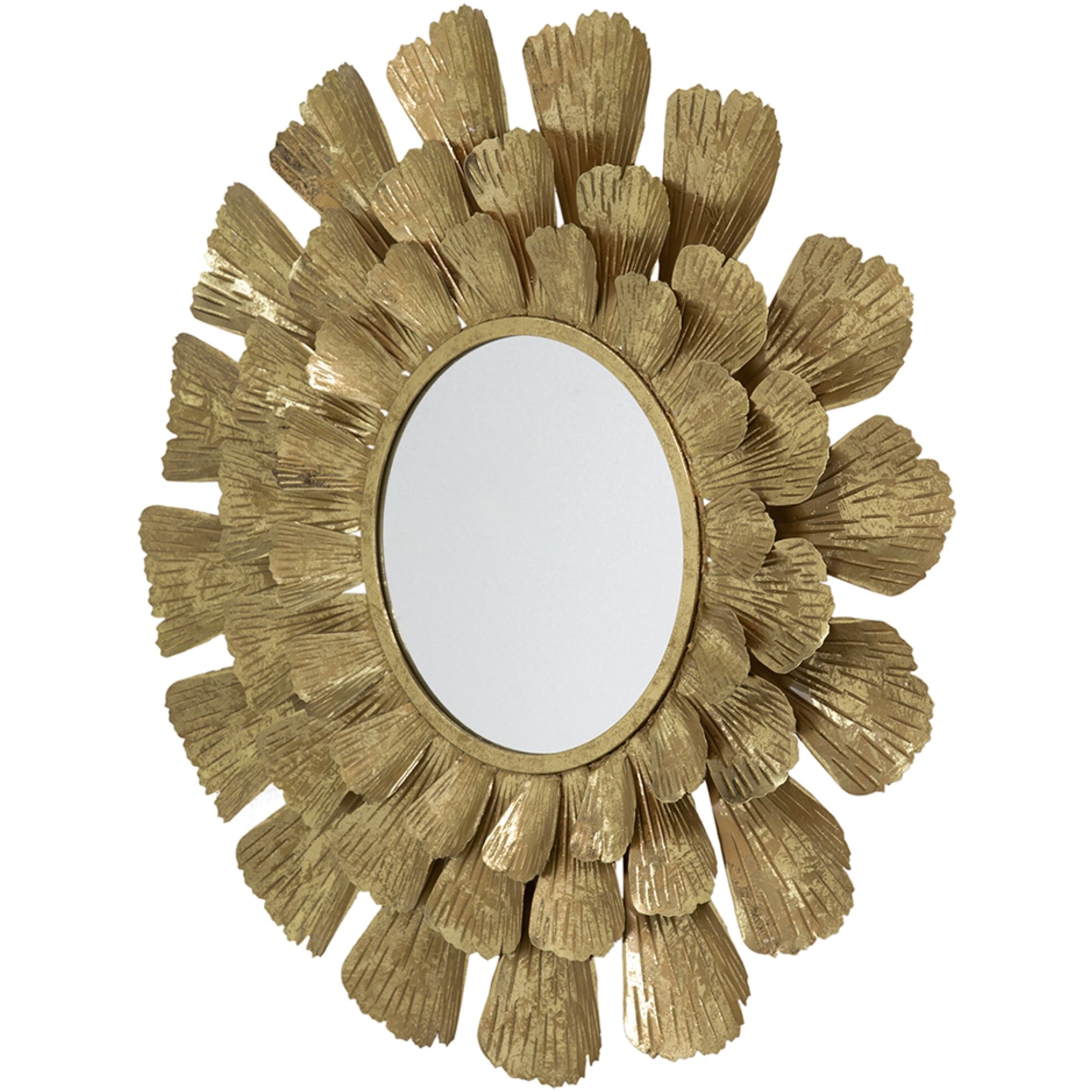 Sunburst 37 X 37 inch Gold Wall Mirror