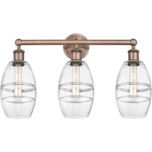 Edison Vaz 3 Light 23.88 inch Antique Copper Bath Vanity Light Wall Light