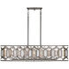 Hexly 5 Light 44 inch Bronze and Sultry Silver Island Light Ceiling Light
