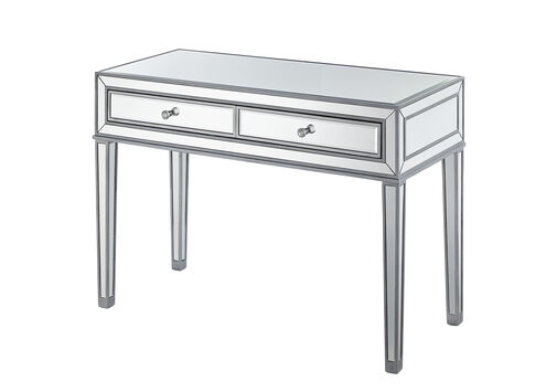 Reflexion 42 inch Antique Hand Painted Silver Desk