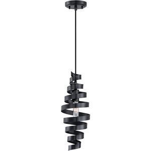 Bejamin 1 Light 6 inch Matte Black Mini Pendant Ceiling Light, Small