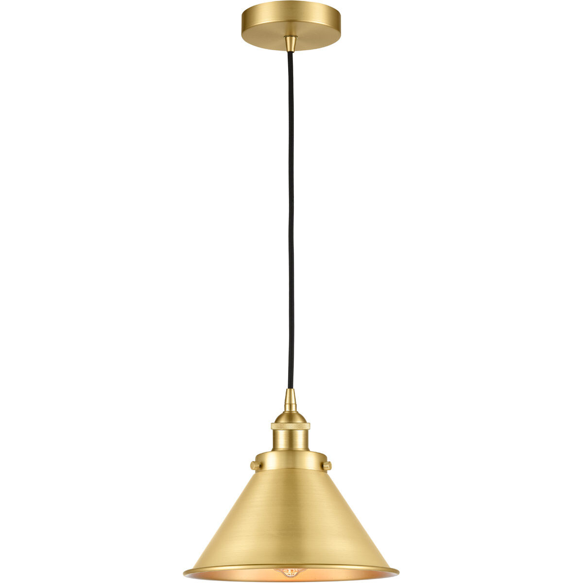 Franklin Restoration Briarcliff 1 Light 10 inch Satin Gold Mini Pendant Ceiling Light