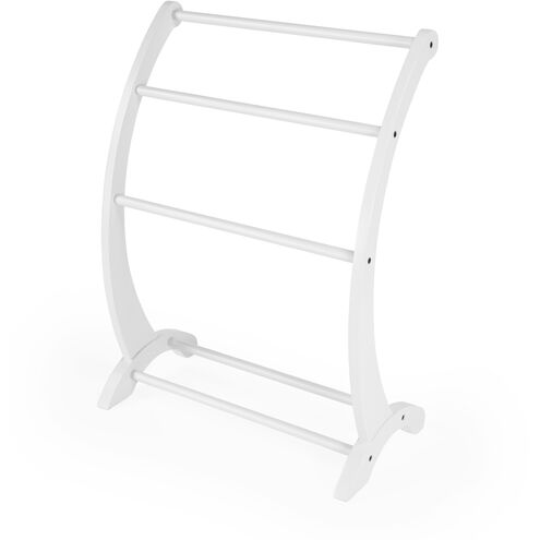 Masterpiece Nathaniel Glossy White Blanket/Quilt Rack