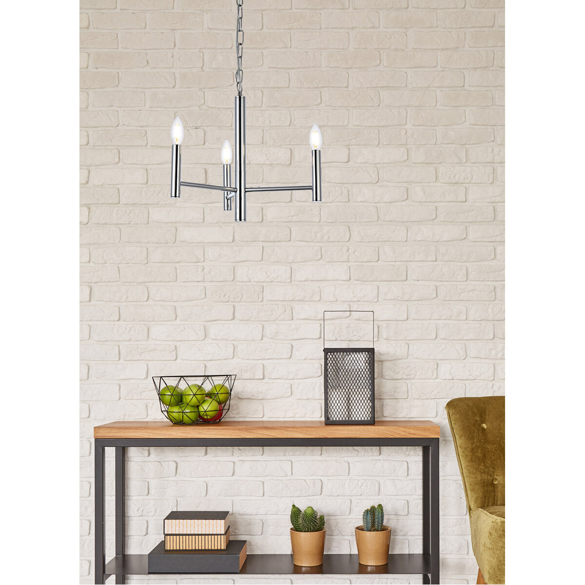 Carmella 3 Light 17 inch Chrome Pendant Ceiling Light