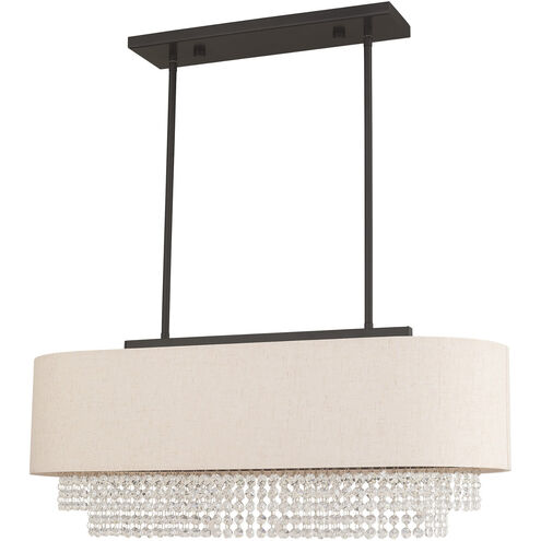 Carlisle 3 Light 31 inch English Bronze Linear Chandelier Ceiling Light