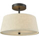 Morgan 2 Light 15 inch Oil Rubbed Bronze Semi Flush Mount Ceiling Light
