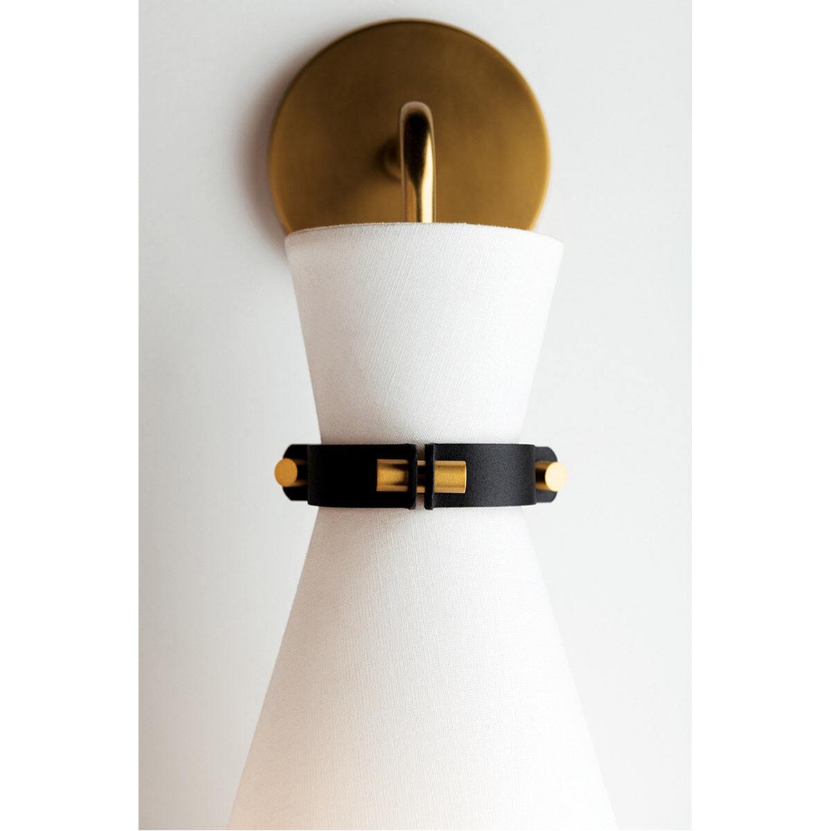 Julia 1 Light 8 inch Aged Brass / Black Wall Sconce Wall Light in Aged Brass and Black