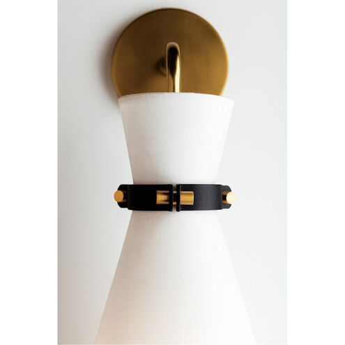 Julia 1 Light 8 inch Aged Brass / Black Wall Sconce Wall Light in Aged Brass and Black