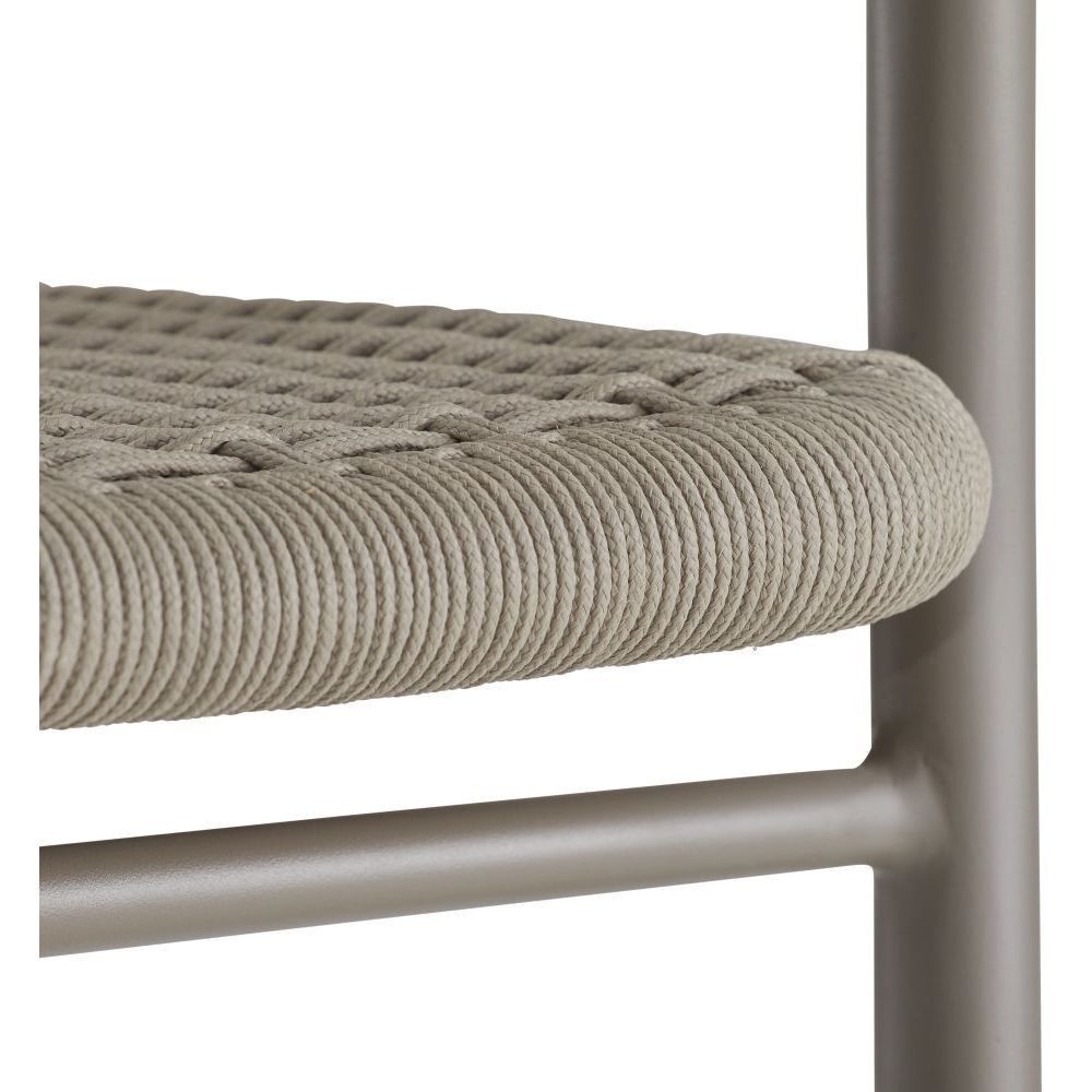 Feller 37 inch Fossil and Gray with Brushed Steel Outdoor Counter Stool