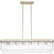 Ciara Linear Pendant Ceiling Light in White Gold