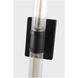 Keaton 2 Light 5 inch Midnight Black Bath Vanity Wall Light in Clear Fluted Glass