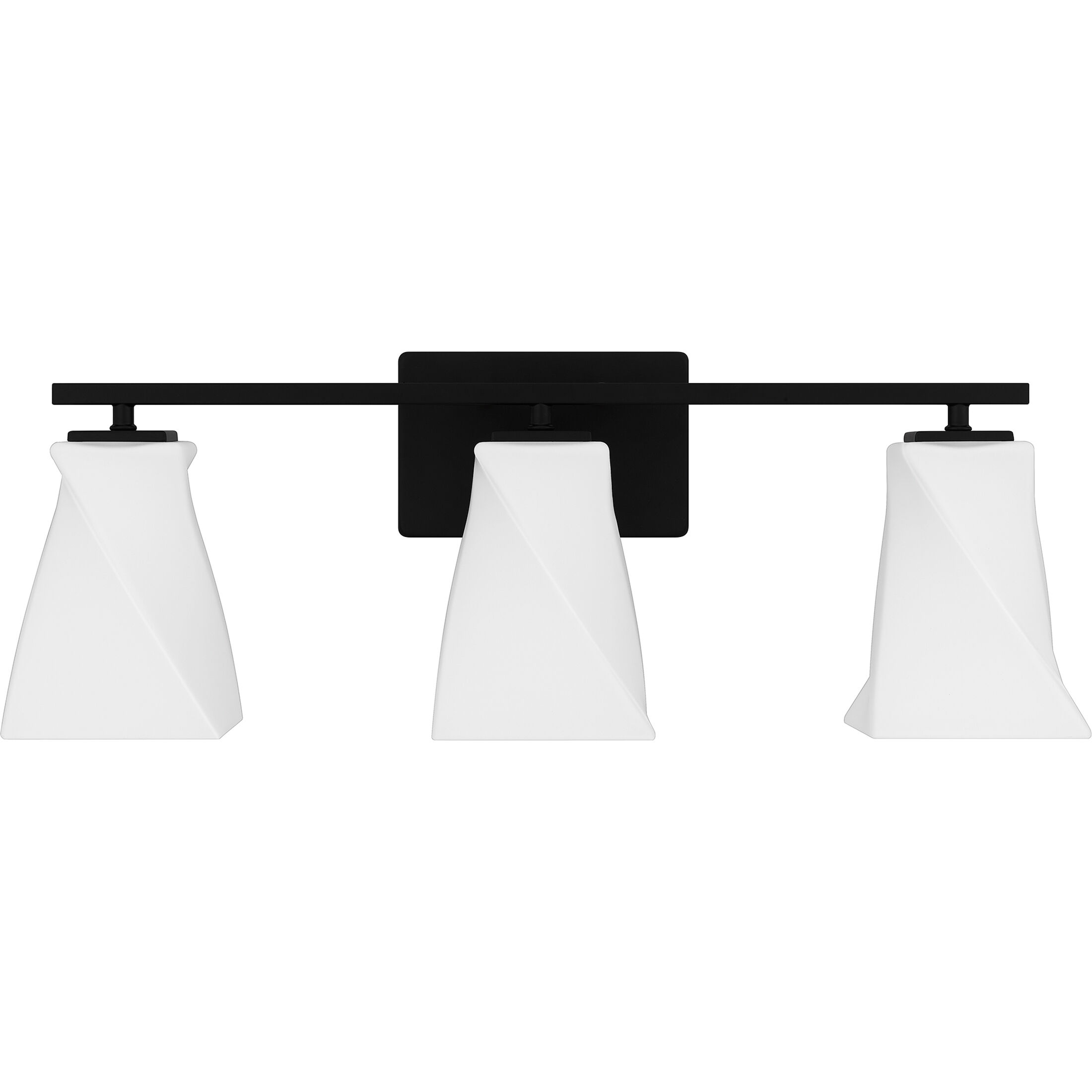 Stetson 3 Light 24.5 inch Matte Black Bath Light Wall Light, Large