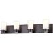 Essex 4 Light 35.5 inch Graphite Bath Vanity Wall Light in Half Opal Glass