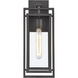 Gladwyn 1 Light 16.5 inch Matte Black and Off White Outdoor Wall Sconce