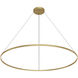 Cerchio Pendant Ceiling Light in Brushed Gold
