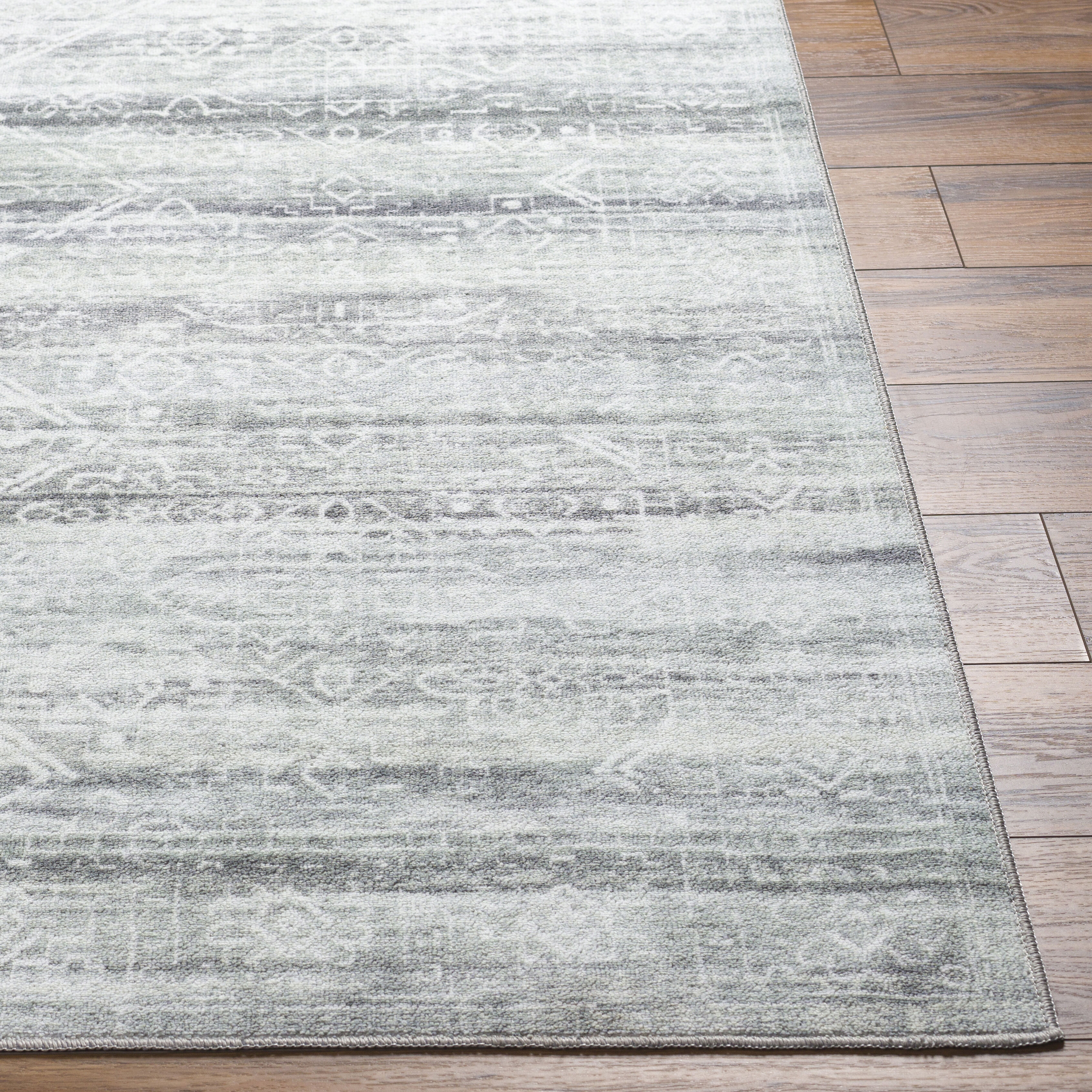 Hera 84 X 63 inch Light Grey Rug, Rectangle