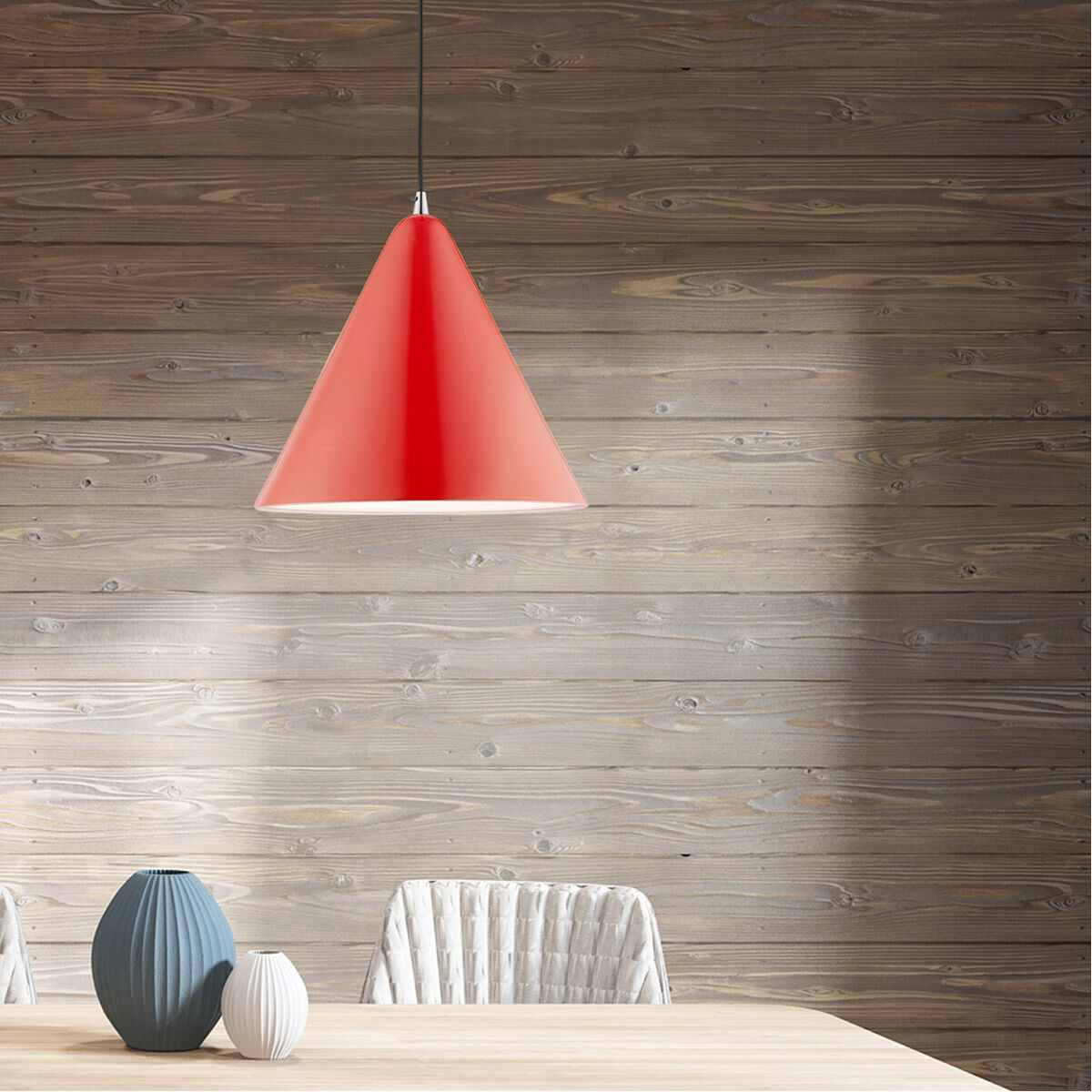 Allison 1 Light 14 inch Shiny Red Mini Pendant Ceiling Light