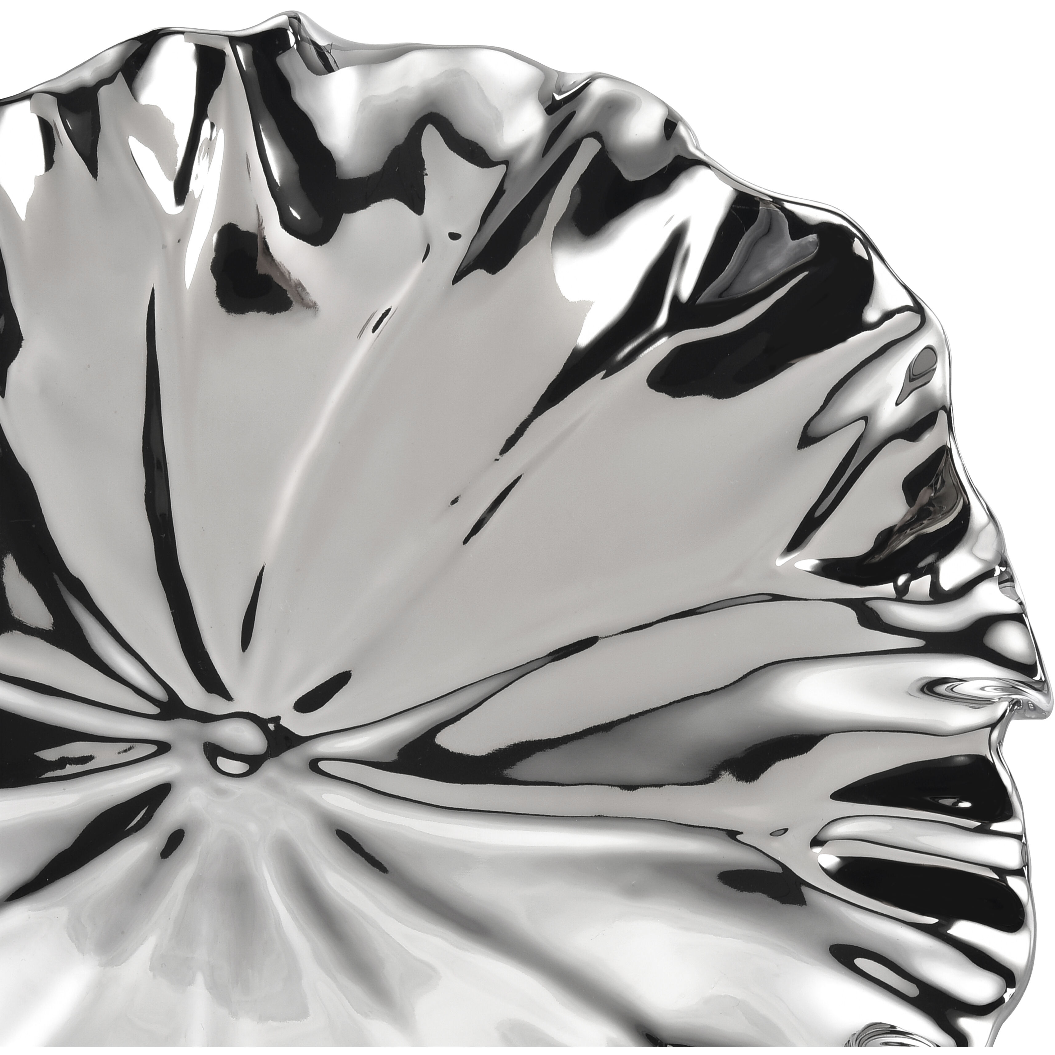 Petal Silver Dimensional Wall Art, Bowl