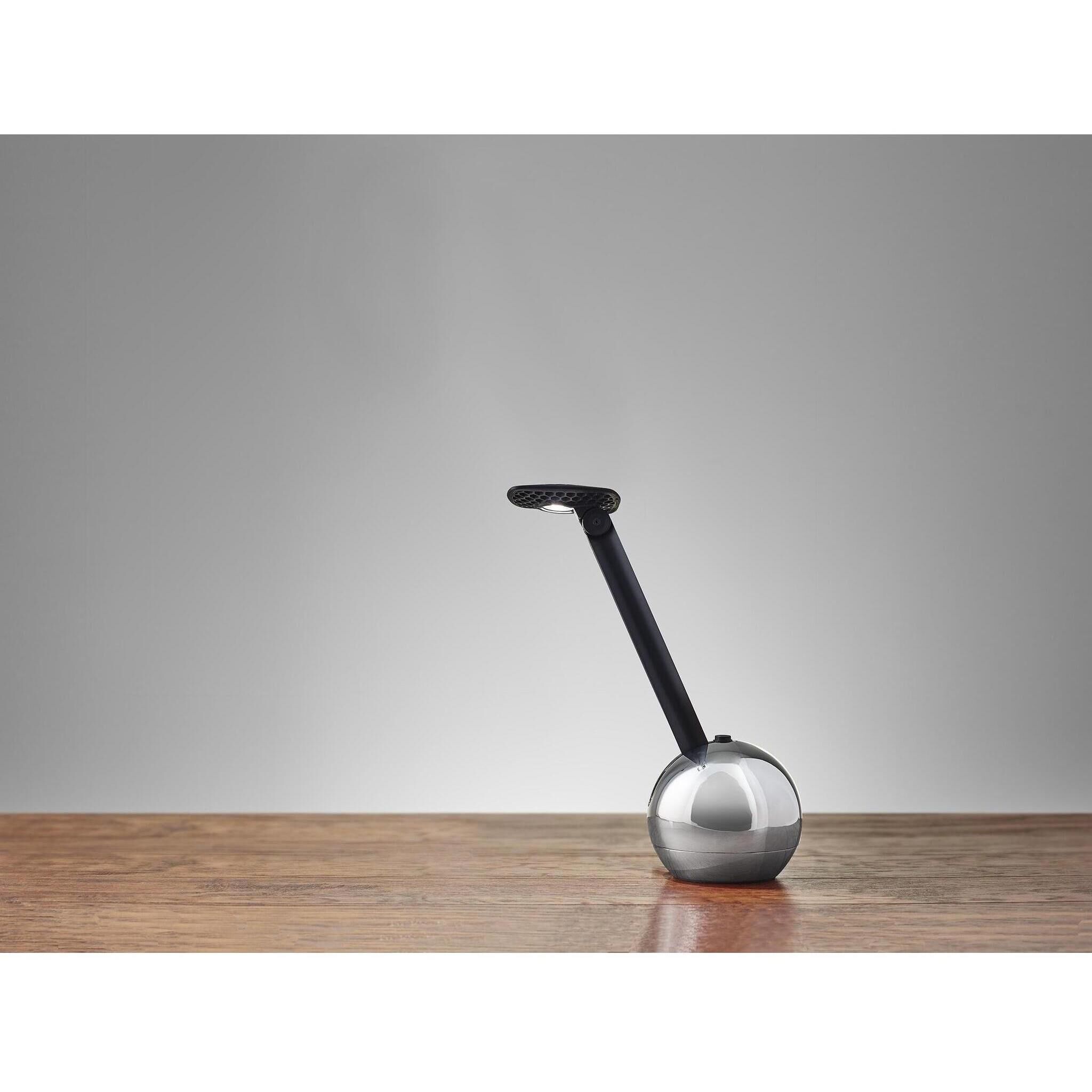Kiu 4 inch 7.00 watt Chrome and Black Desk Lamp Portable Light, ADS360