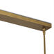 Woodbine 5 Light 42 inch Chestnut and Brass Linear Chandelier Ceiling Light