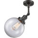 Franklin Restoration Large Beacon LED 8 inch Oil Rubbed Bronze Sconce Wall Light in Clear Glass, Franklin Restoration