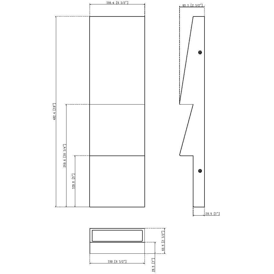 Nanton 2 Light 19 inch Bronze Outdoor Wall Sconce