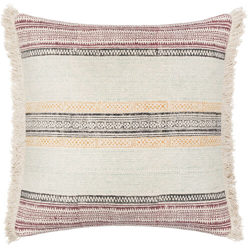 Zendaya 20 inch Burgundy Pillow Kit in 20 x 20, Square