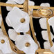 Azalea 12 Light 36 inch Distressed Brass Chandelier Ceiling Light, Single Tier