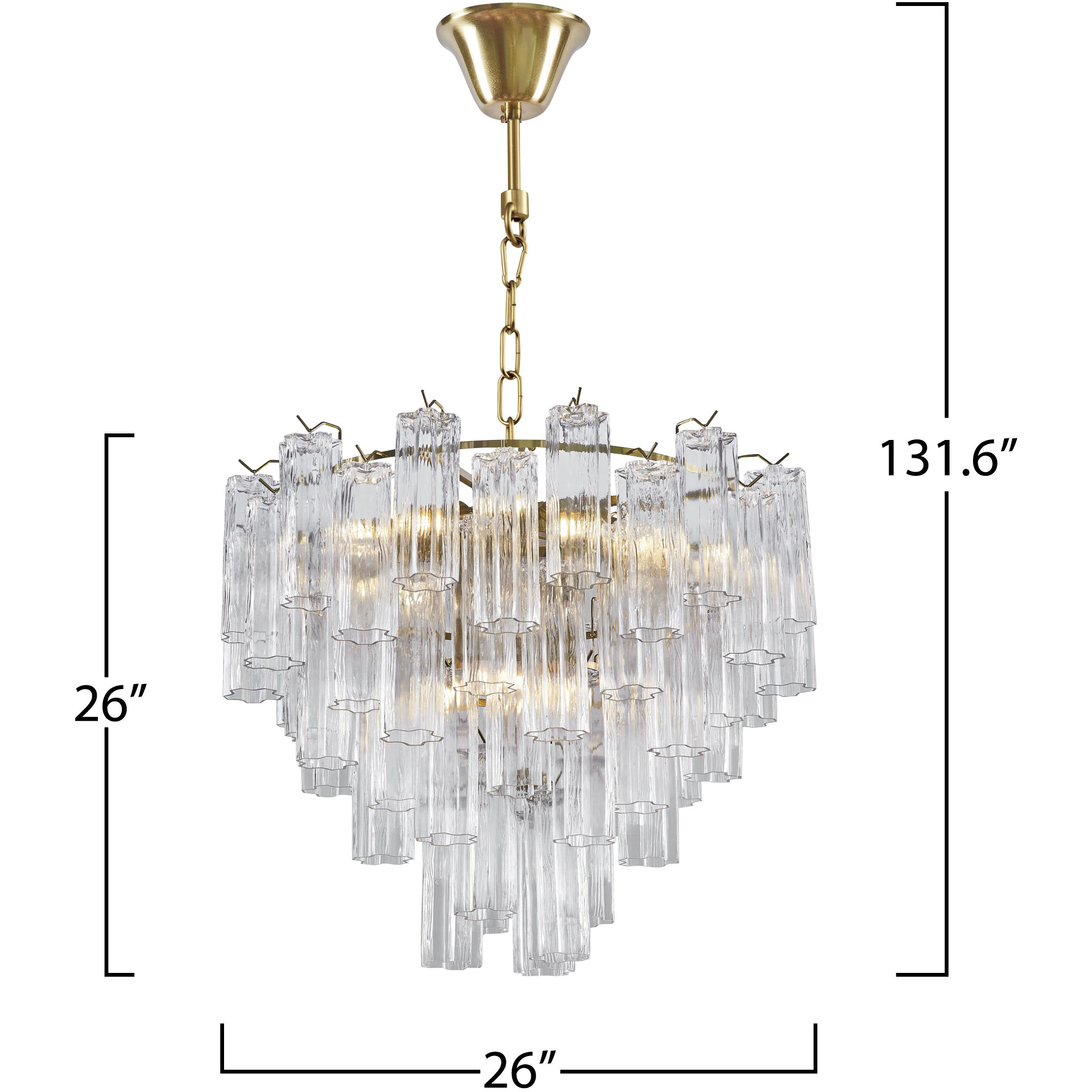 Sophia 16 Light 26 inch Brass Chandelier Ceiling Light