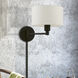 Allison 14.75 inch 60 watt Black Swing Arm Wall Lamp Wall Light