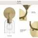 Ilia 1 Light 6 inch Brushed Gold Wall Sconce Wall Light